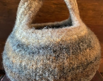 Möbius felted basket