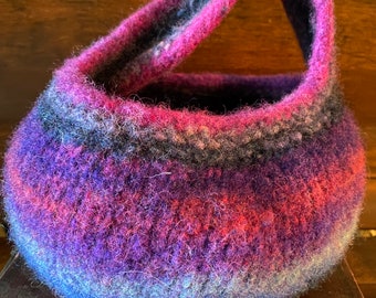 Möbius felted basket