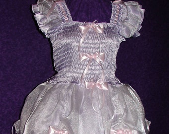 Sundress Satijn Aqua Teal Lolita Custom Made Viering Volwassen Baby voor Feest Sissy Jurk Cross Dresser Kleding Gender-neutrale kleding volwassenen Pakken 