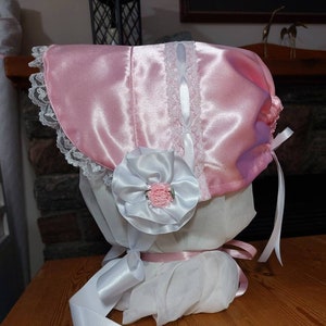 Bonnet Hat Satin Fancy Adult Baby, Sissy, Transgender, Cross Dresser, Custom Made, Costume