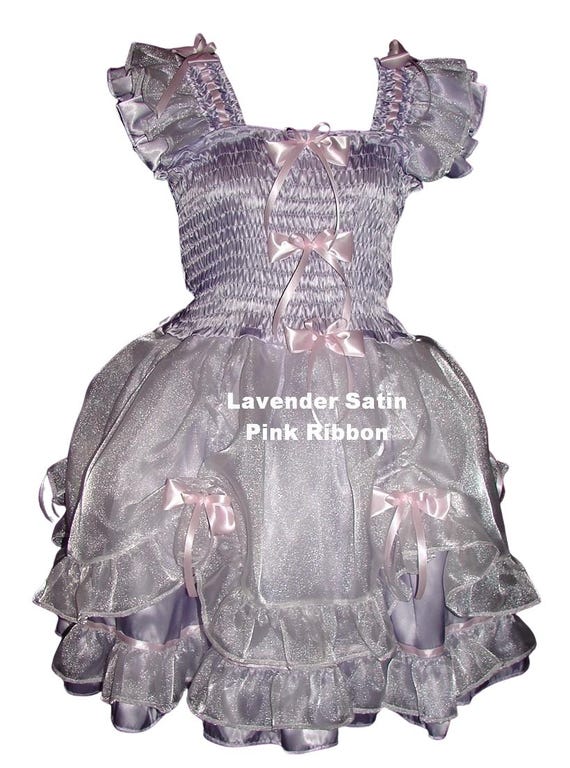 organza sissy dress Satin Organza Sissy Maid Dress Cosplay Dressers tailor-made#
