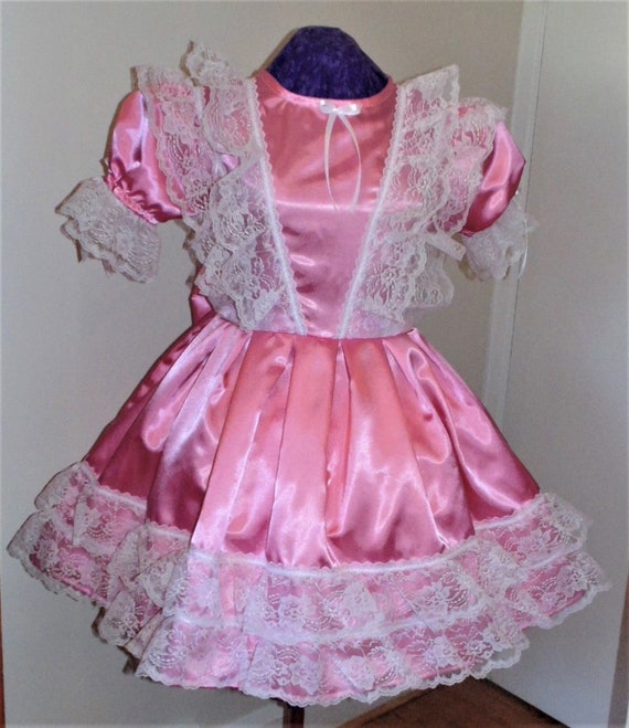 Pink Satin Sissy Dress