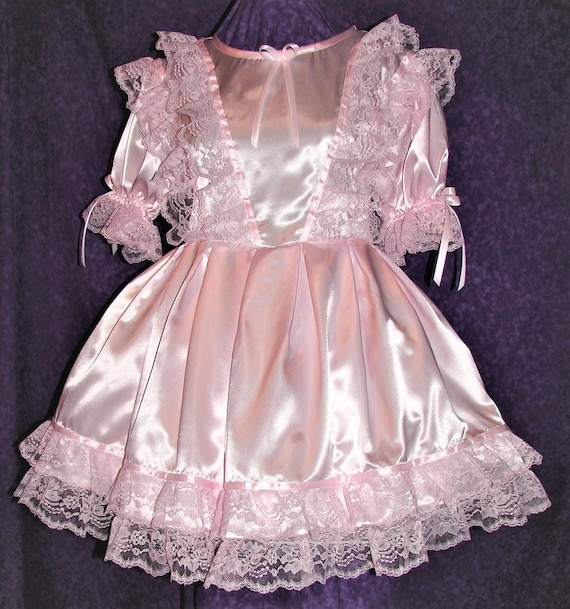 baby pink satin dress