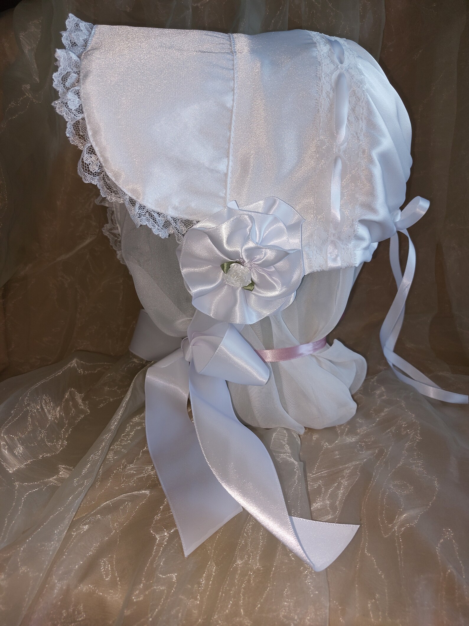 Bonnet Hat Satin Fancy Adult Baby, Sissy, Transgender, Cross Dresser ...