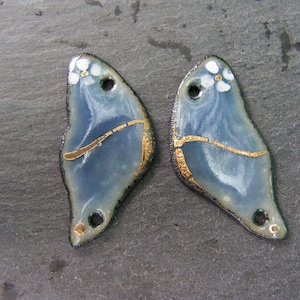 charms, enameled copper charms (hot) copper enamel wing connectors