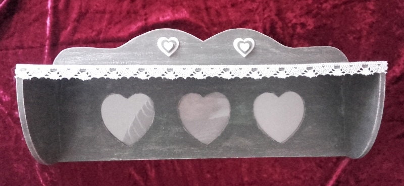 Etagère Murale en Bois Grise Shabby