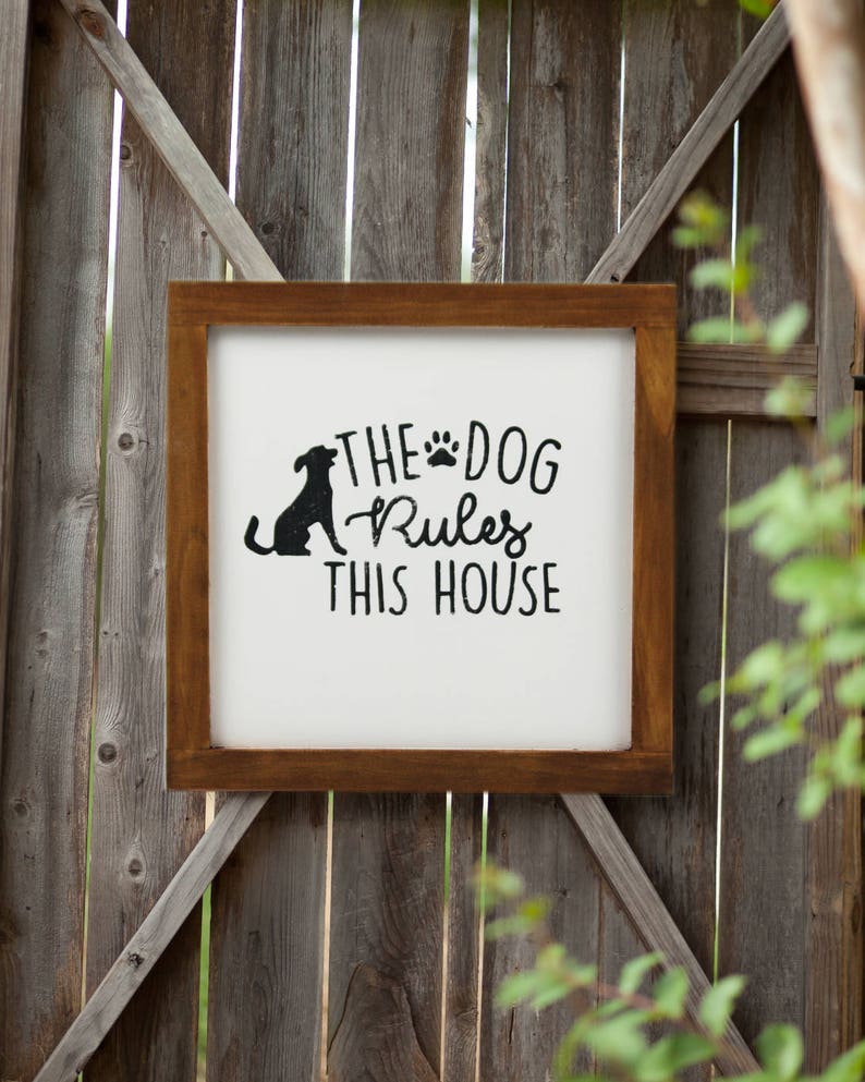 Dog Sign Home Decor Rustic Decor Ideas Wall Decor Wood Dog Sign Best Dog Lover Gifts Signs For Dogs Dog Wood Sign image 1