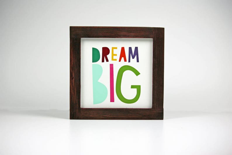 Dream Big Home Decor Wall Art Dream Big Wood Sign Wood Wall Artwork Rustic Nursery Wooden Sign
