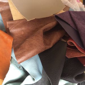 1KG Leather Off-cuts/Scraps - Various colours & Finishes