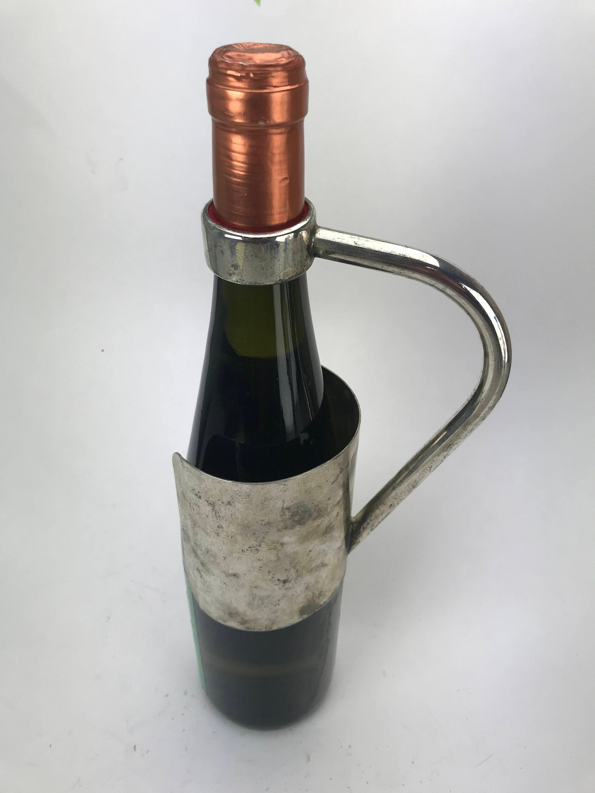 Wine Bottle Sleeve for Holding & Pouring Silver Plated Etsy