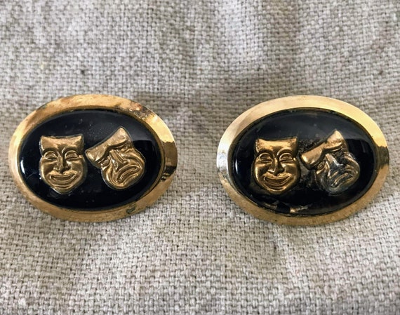 Comedy Tragedy Cuff Links