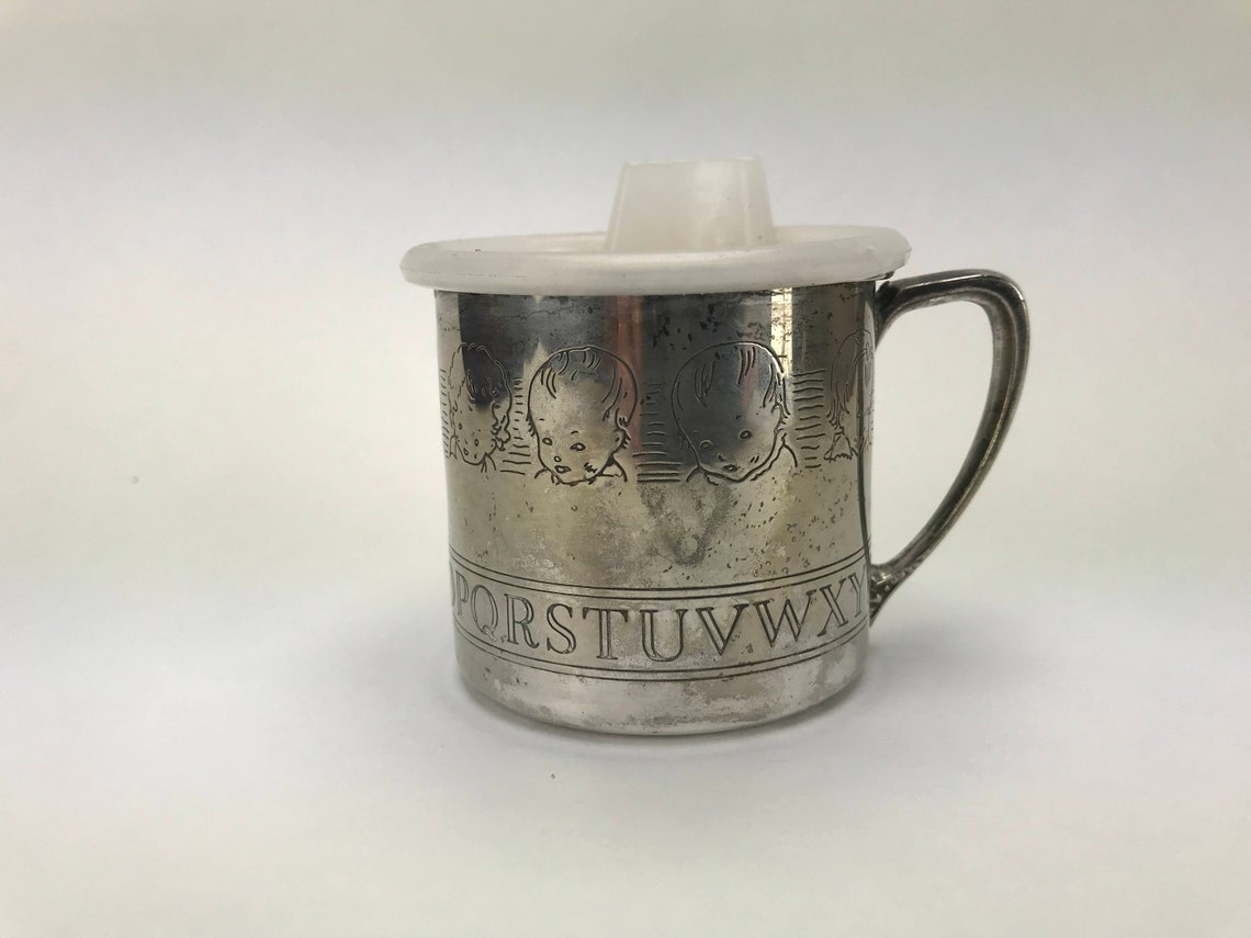 Silver ABC Baby Cup Oneida USA 1970s Etsy