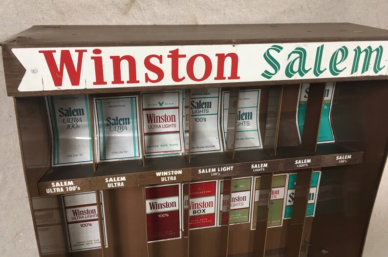 Winston Salem 1970s Cigarette Display Case Etsy