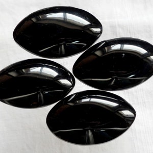 Mexican black obsidian - obsidian cabochon - Large cabochons