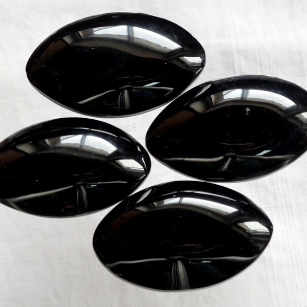 Obsidienne noire du Mexique - cabochon en obsidienne - Grands cabochons