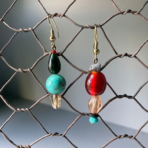 classic twist round mismatched earrings