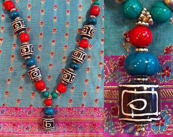 Ethnic beaded necklace