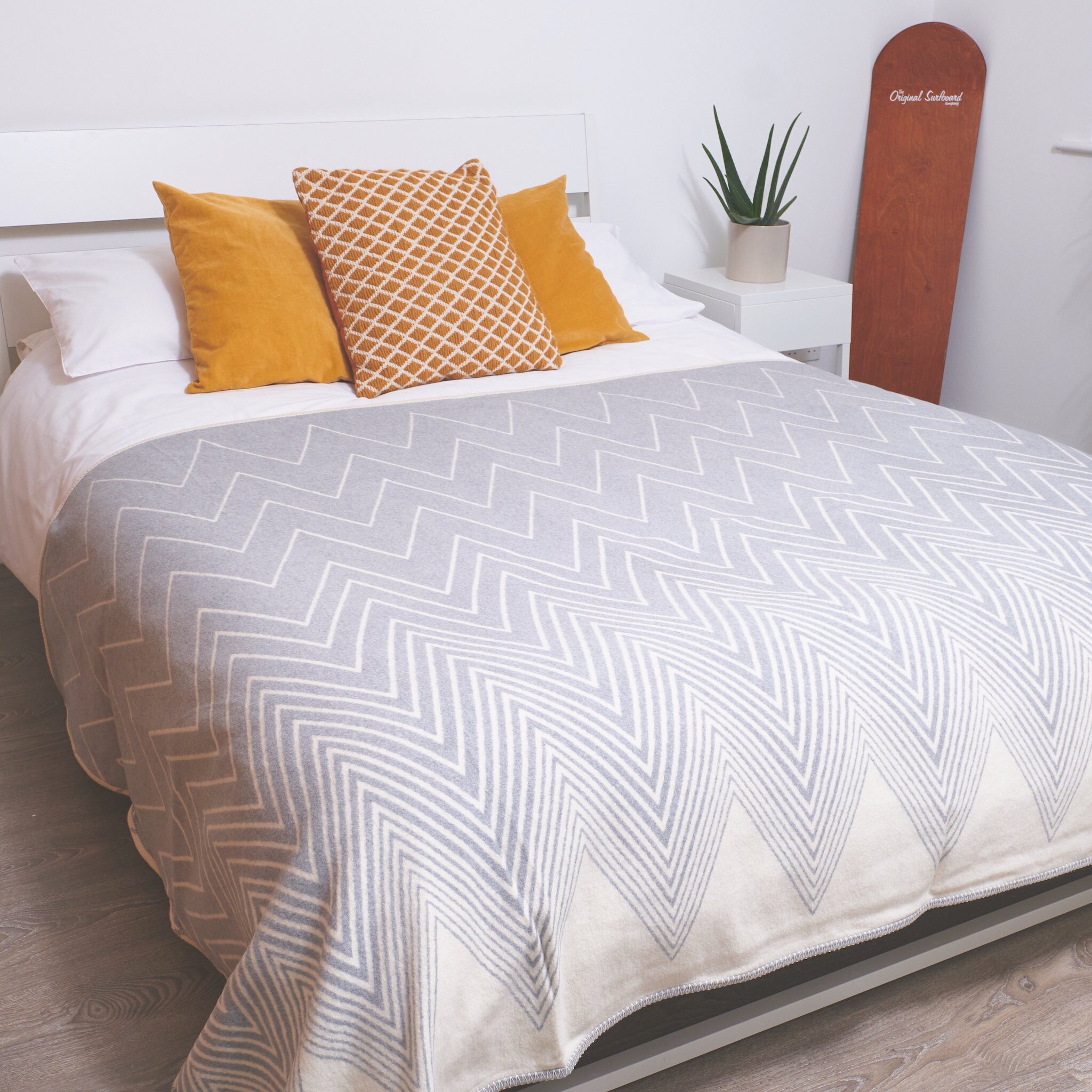 King Size Bed Blanket Brushed Cotton Blanket Reversible Etsy