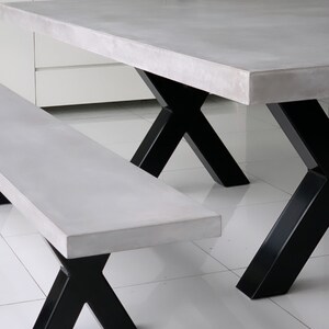 Solid Polished Concrete Dining Table - Etsy UK