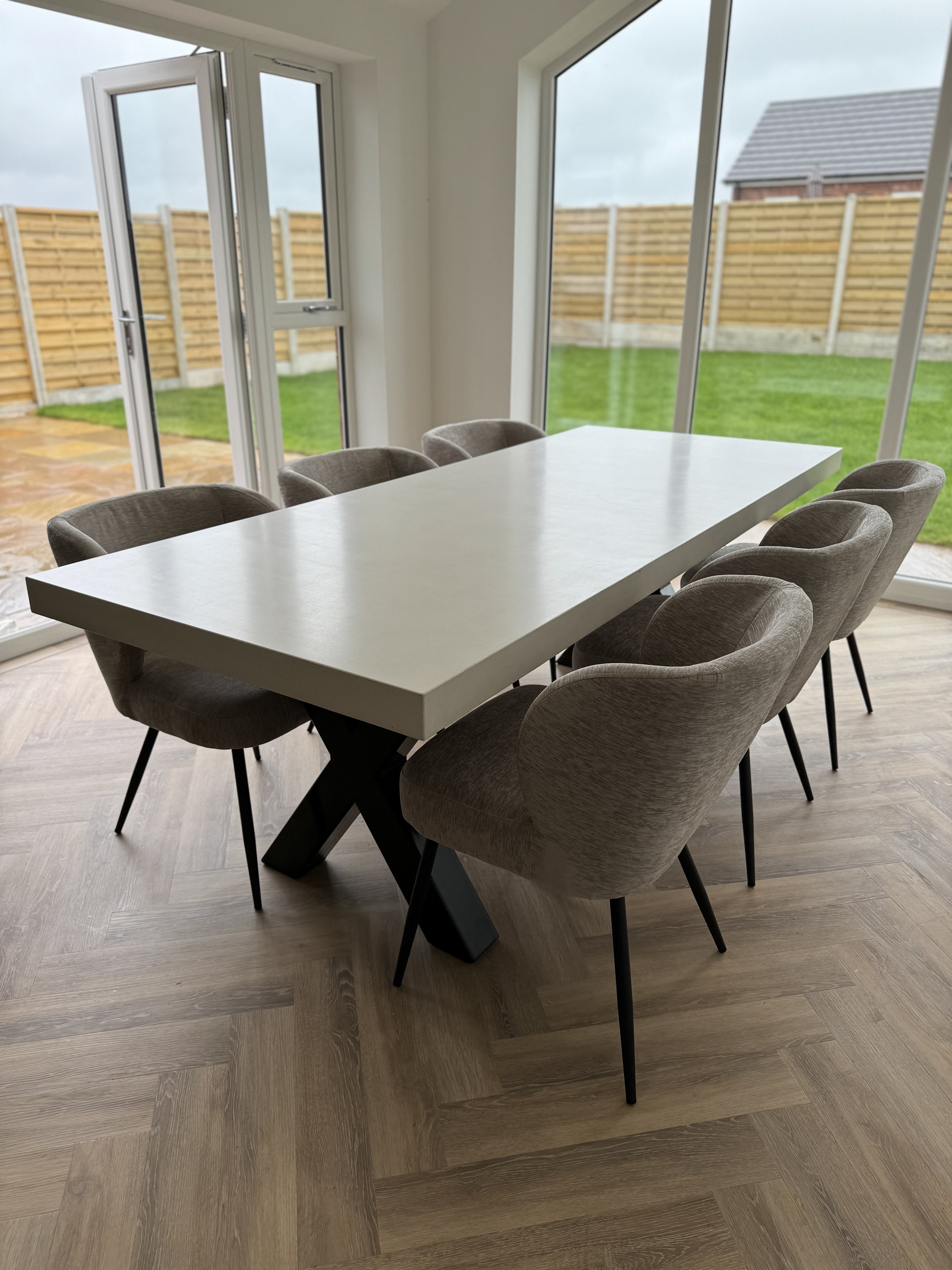 Solid Polished Concrete Dining Table - Etsy UK