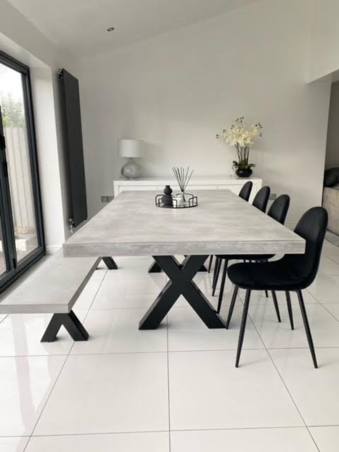 Solid Polished Concrete Dining Table - Etsy UK