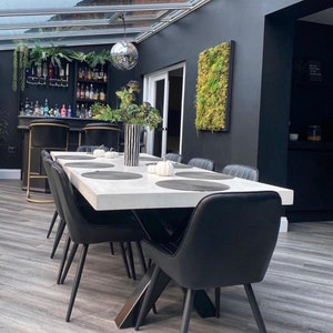 Solid Polished Concrete Dining Table - Etsy UK