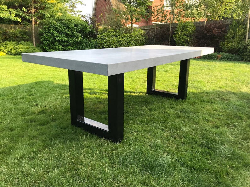 Solid Polished Concrete Dining Table - Etsy UK