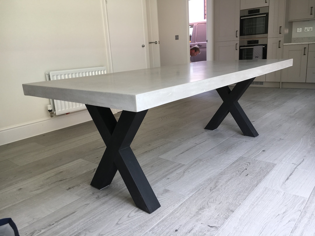 Concrete Dining Table Etsy