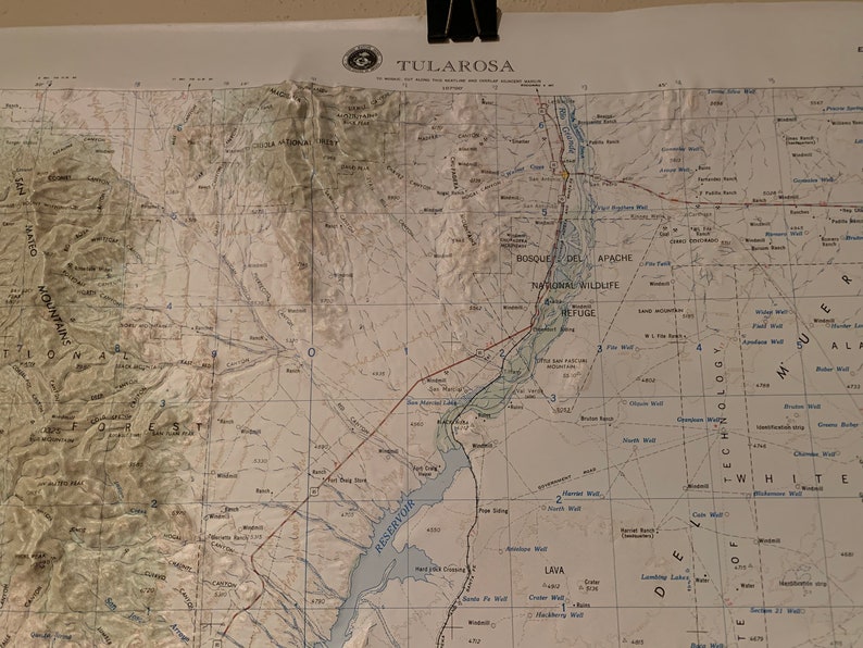 Tularosa NM Hubbard Raised Relief Map Etsy