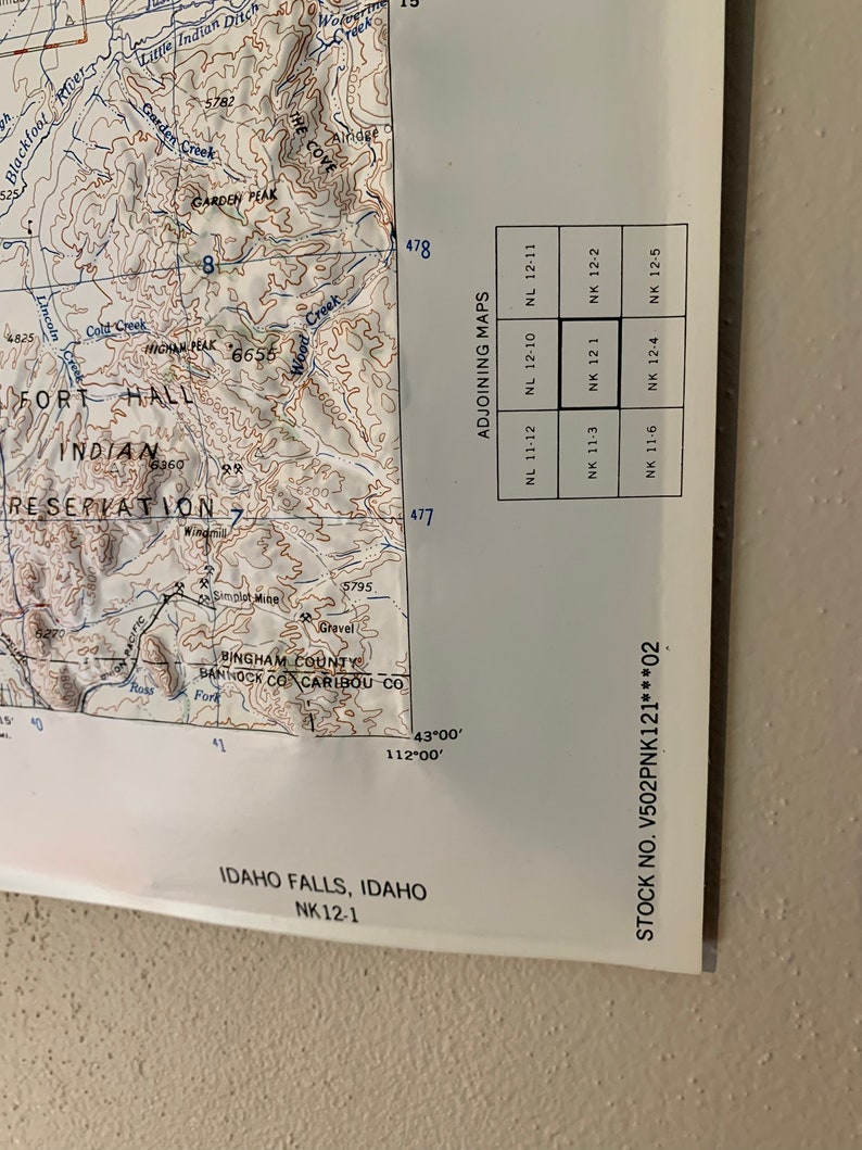 Idaho Falls ID Hubbard Raised Relief Map Etsy