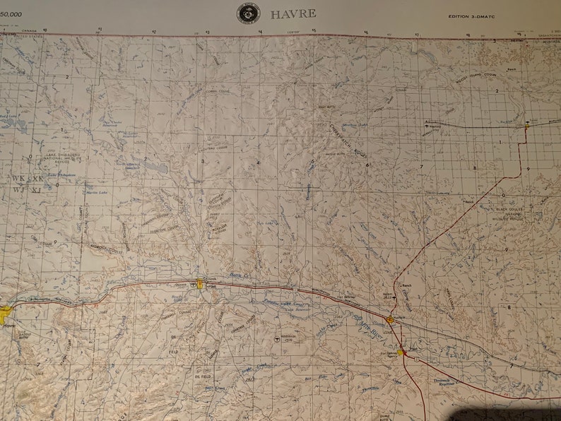 Havre, MT, Hubbard Raised Relief Map Etsy
