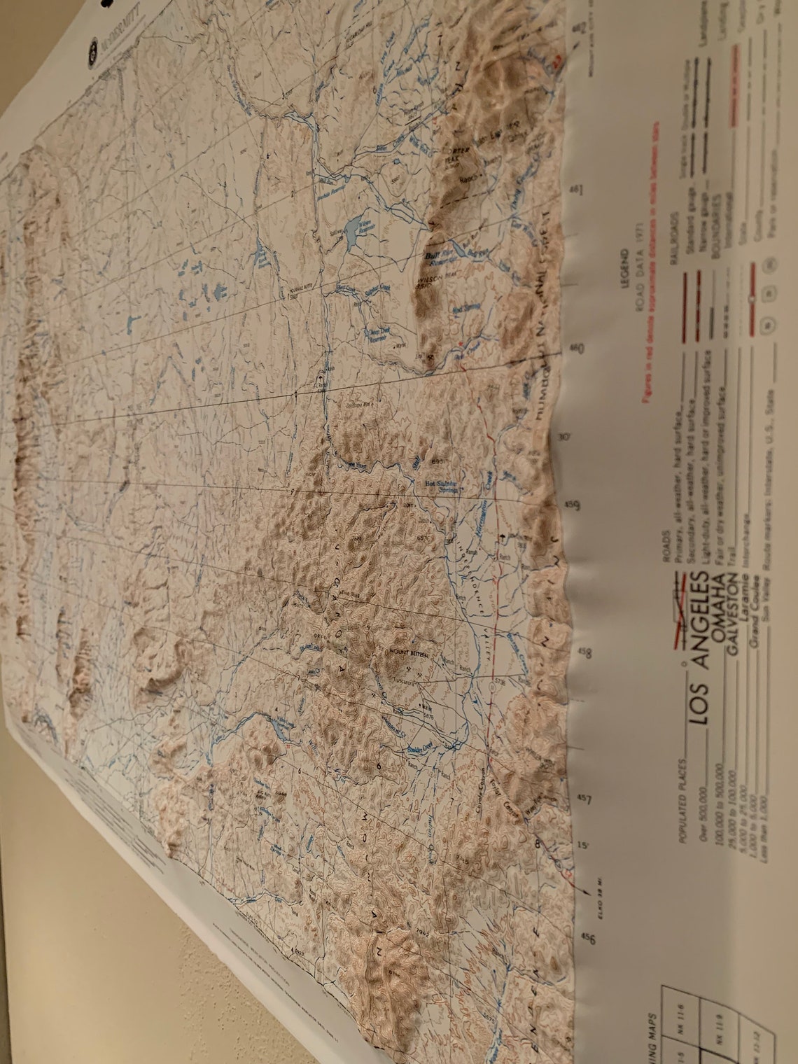 McDermitt NV OR ID Hubbard Raised Relief Map Etsy