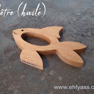 Portatovagliolo in legno FISH (sottile o spesso), realizzato a mano traforato da Ehlyass