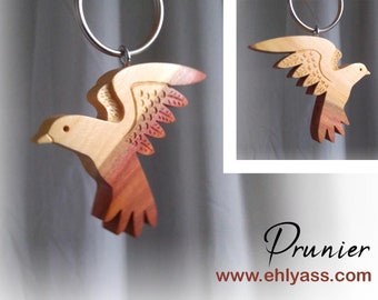 Handgemaakte Hummingbird Bird houten sleutelhanger van Ehlyass