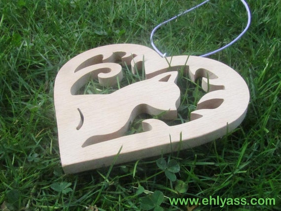 Cœ Coeur De Chat Wooden Suspension Hand Crafted Whining Etsy Cœ Coeur De Chat Wooden Suspension Hand Crafted Whining Etsy