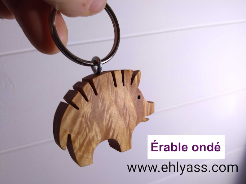 Porte-clés En Bois Chat Fait Main - Multicolore - Neuf Avec étiquettes - Accessoire Mignon