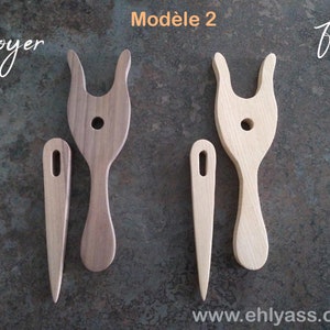 Medieval Lucette Wooden Knitting Fork (2 Models) Handmade by Ehlyass