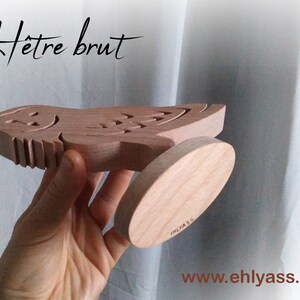 Sculpture en bois Chouette Effraie fait-main par Ehlyass image 3