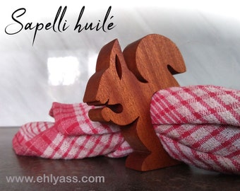 Squirrel wooden napkin ring (THICK) handmade by Ehlyass
