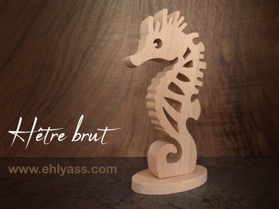 シーホース タツノオトシゴ 木彫 オブジェ