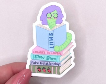 Smut Reader Bookworm Sticker | Romance Book Gift | Bookish Kindle Vinyl Decal