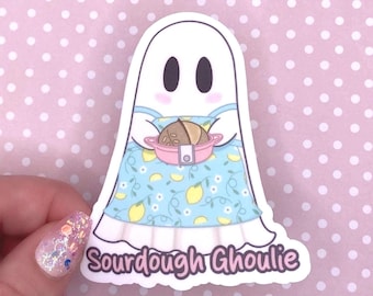 Cute Ghost Sticker | Sourdough Ghoulie | Sourdough Baker Sticker | Spooky Cute Baking