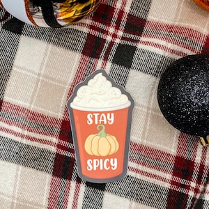 Cute Fall Coffee Sticker | Pumpkin Spice Latte | Autumn Vinyl Stickers
