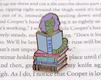 Romance Reader Enamel Pin | Bookworm Pin | Spicy Book Lover Gift