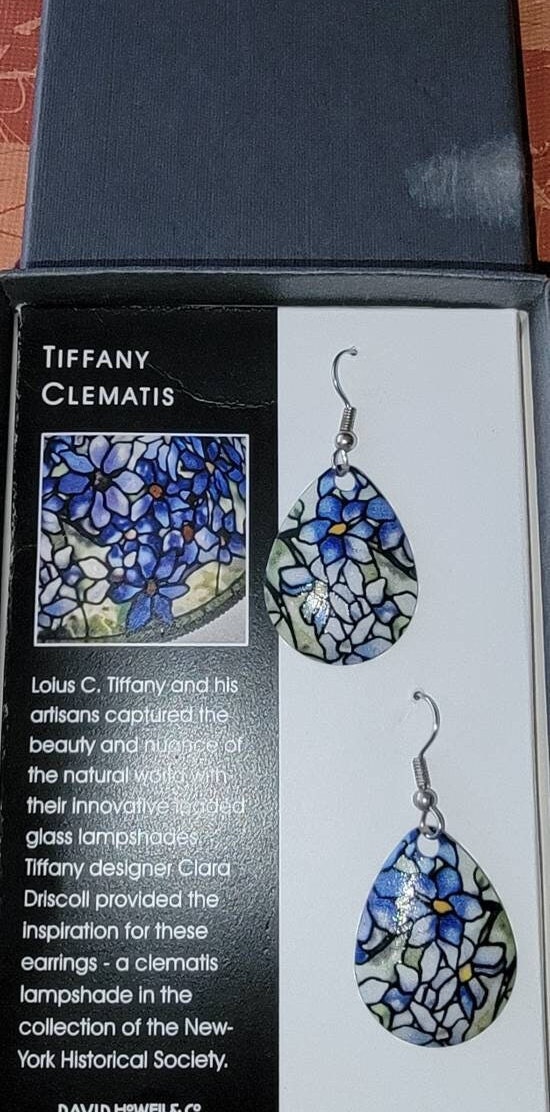 Louis Comfort Tiffany Clematis Drop Earrings
