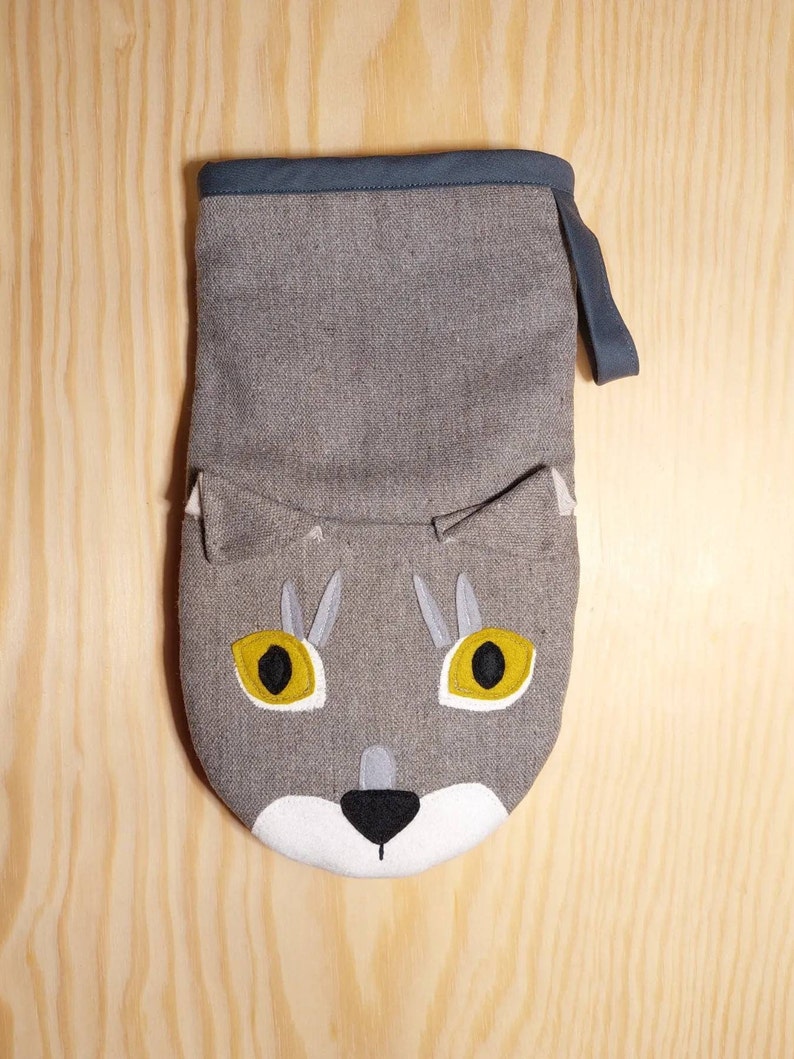 Custom Cat Oven Mitt Handmade Personalised Cat Kitchen Glove Etsy
