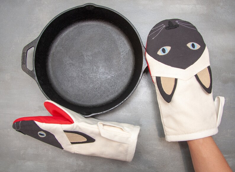 Custom Cat Oven Mitt Handmade Personalised Cat Kitchen Glove Etsy