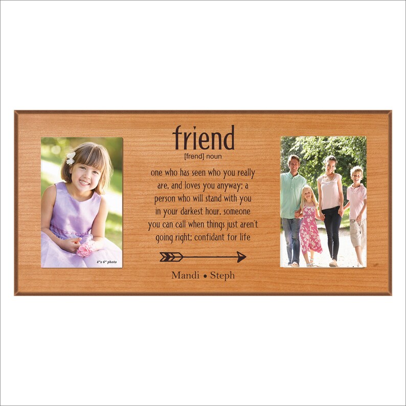 Friend Picture Frame Personalized Friend Definition Photo Etsy