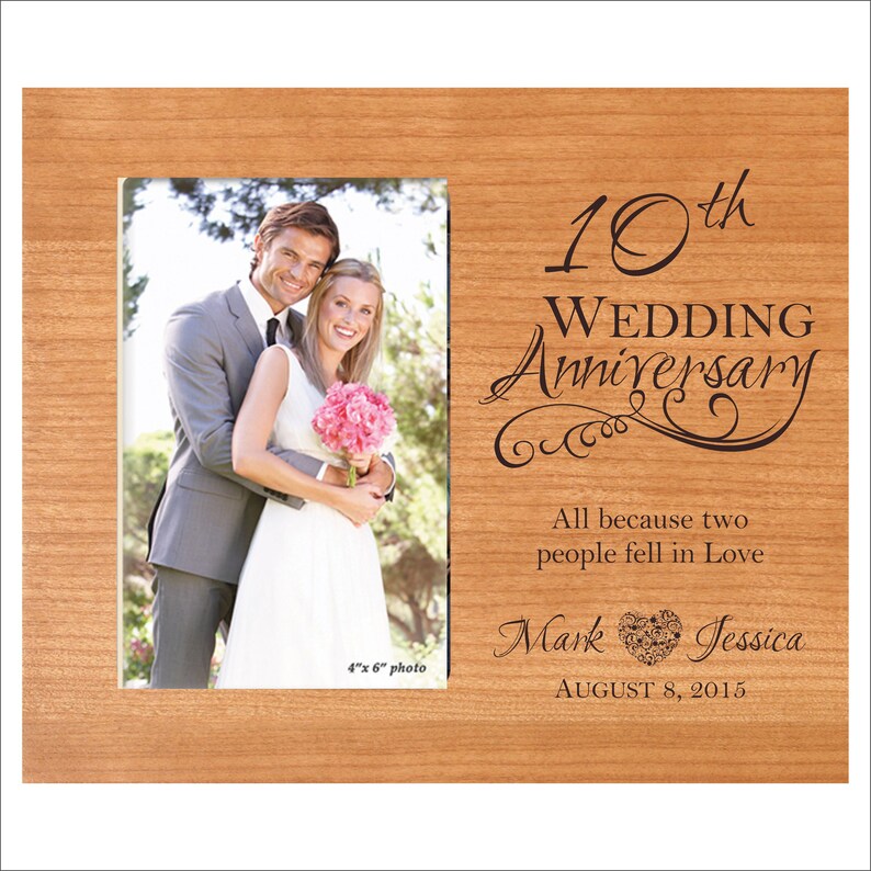 Personalized Anniversary Picture Frame all Because Two Etsy