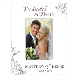 Custom Wedding Frame, Personalized 5 x 7 Photo Frame, Great gift for the Groom and Bride image 4